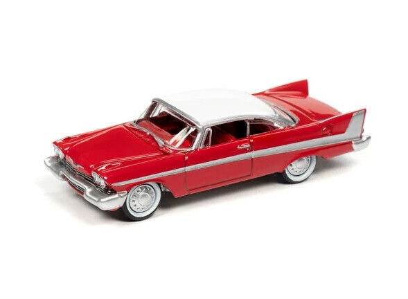 Johnny Lightning - 1958 Plymouth Fury red with clear windows from "Christine" (1983) movie - Scala 1/64