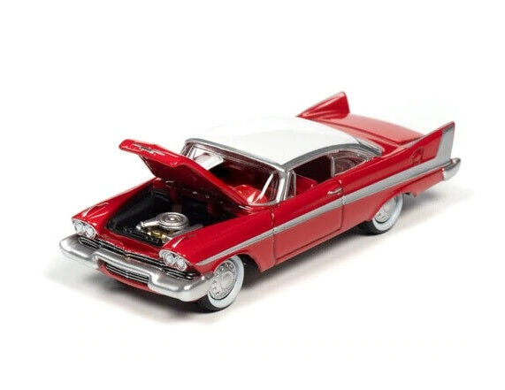 Johnny Lightning - 1958 Plymouth Fury red with clear windows from "Christine" (1983) movie - Scale 1/64