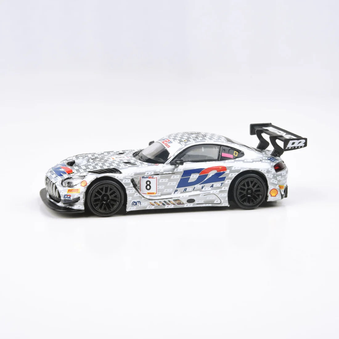 Mercedes-AMG GT3 Evo 2022 Gulf 12hr Ram Racing #8 D2 Livery - Para64 - Scale 1/64 PA-55357