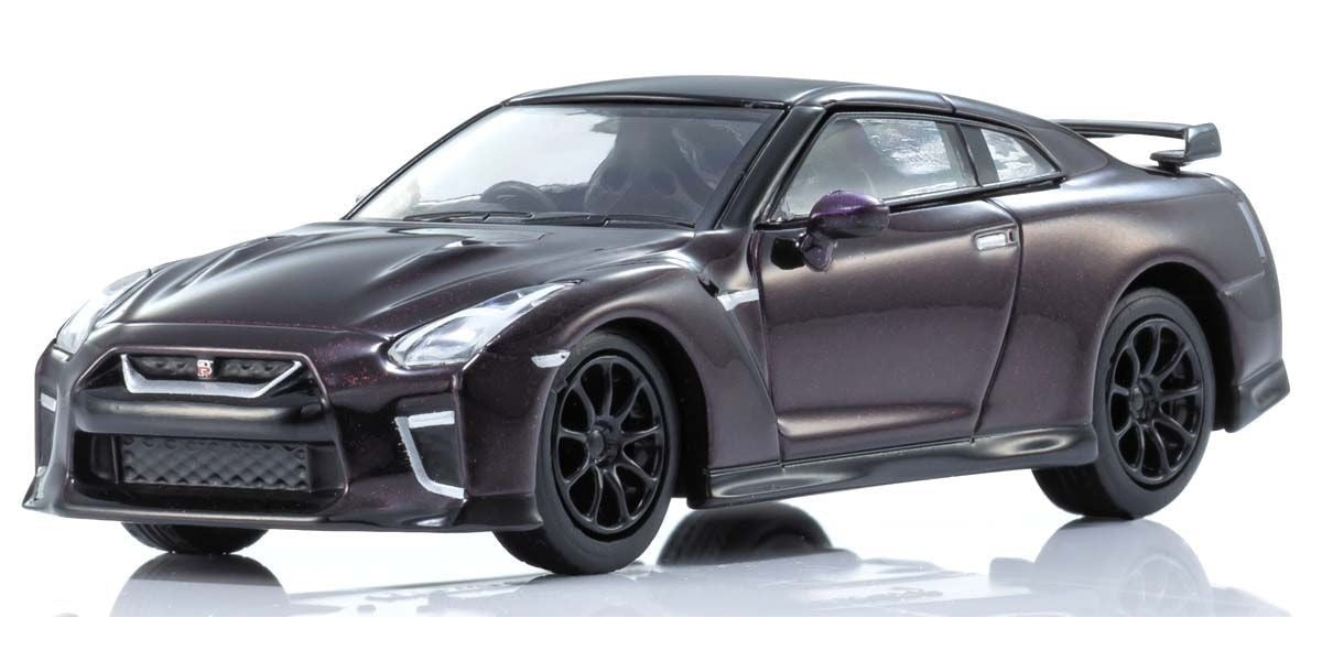 Kyosho - Nissan GT-R Track Edition Engineered By Nismo T-Spec Midnight Purple - Mini Car &amp; Book - Scale 1/64