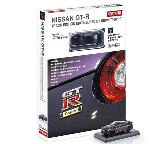 Kyosho - Nissan GT-R Track Edition Engineered By Nismo T-Spec Midnight Purple - Mini Car & Book - Scala 1/64