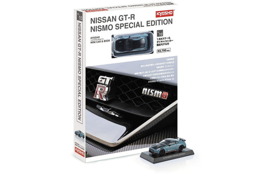 Kyosho - Nissan GT-R Nismo Special Edition Nismo Stealth Gray - Mini Car & Book - Scala 1/64