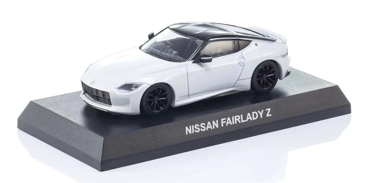 Kyosho - Nissan Fairlady Z White - Mini Car &amp; Book - Scale 1/64