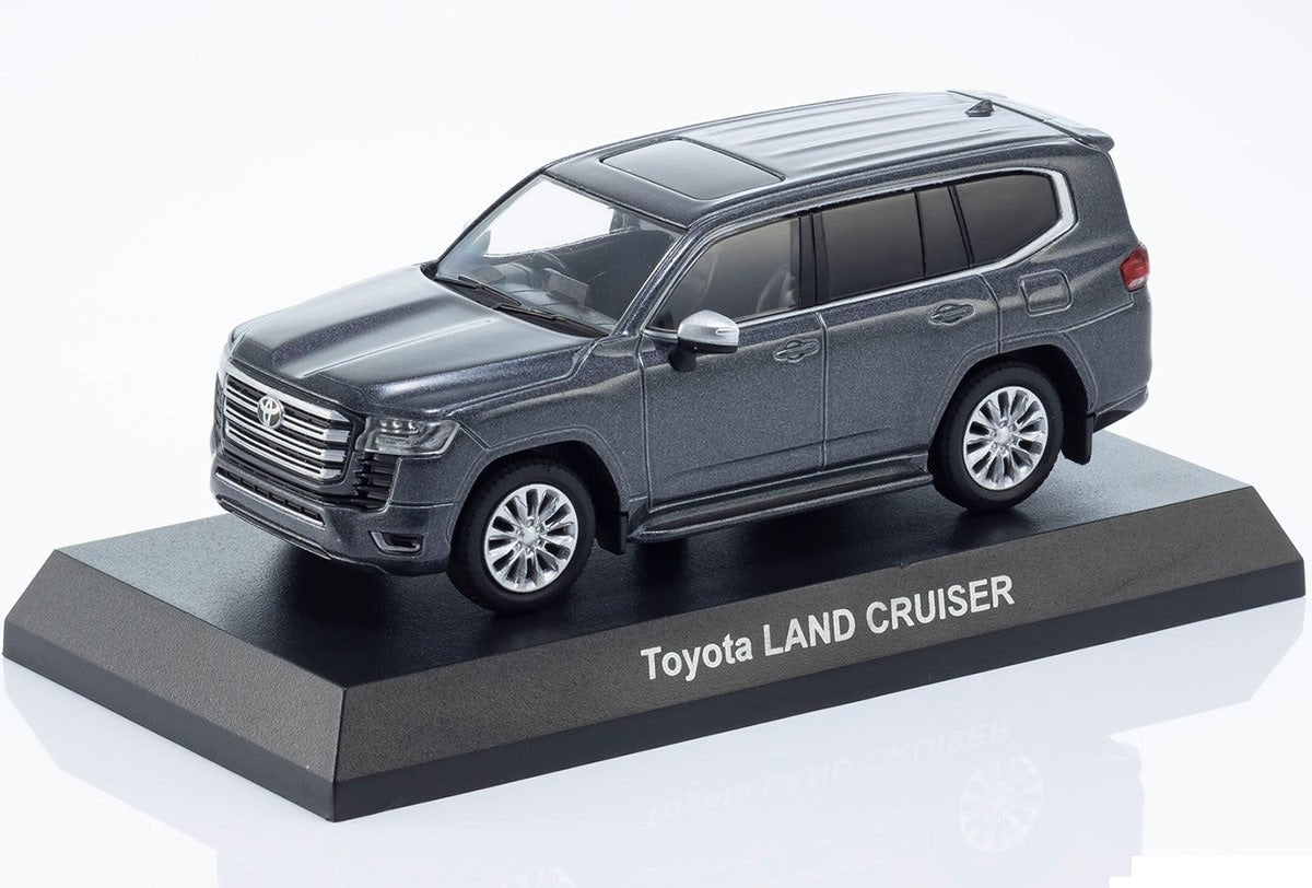 Kyosho - Toyota Land Cruiser 300 Gray Metallic - Mini Car &amp; Book - Scale 1/64