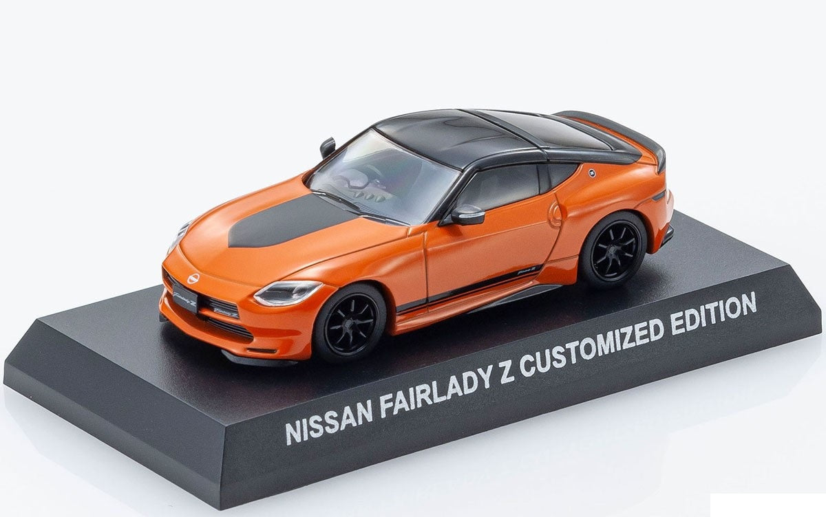 Kyosho - Nissan Fairlady Z Customized edition Orange - Mini Car &amp; Book - Scale 1/64