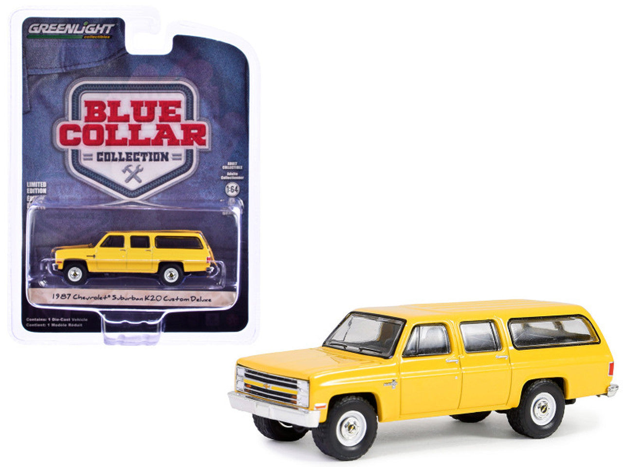 Greenlight - 1987 Chevrolet Suburban K20 Custom Deluxe - Blue Collar - Scala 1/64