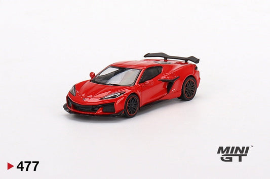 Mini GT - Chevrolet Corvette Z06 2023 Torch Red RHD - Scala 1/64 MGT00477