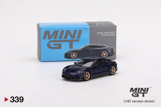 Mini GT - Porsche Taycan Turbo S Gentian Blue Metallic - Scala 1/64 MGT00339