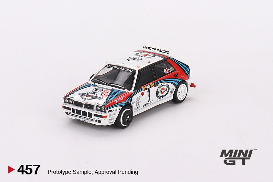 Mini GT - 4 Cars Set Lancia Delta HF Integrale Evoluzione 1992 Rally MonteCarlo Martini Racing - Scale 1/64 MGTS0002