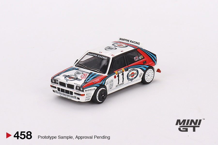 Mini GT - 4 Cars Set Lancia Delta HF Integrale Evoluzione 1992 Rally MonteCarlo Martini Racing - Scale 1/64 MGTS0002