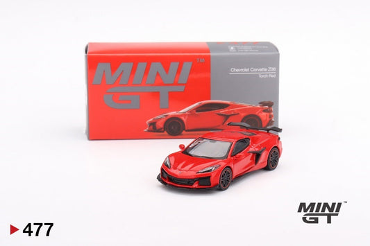 Mini GT - Chevrolet Corvette Z06 2023 Torch Red RHD - Scala 1/64 MGT00477