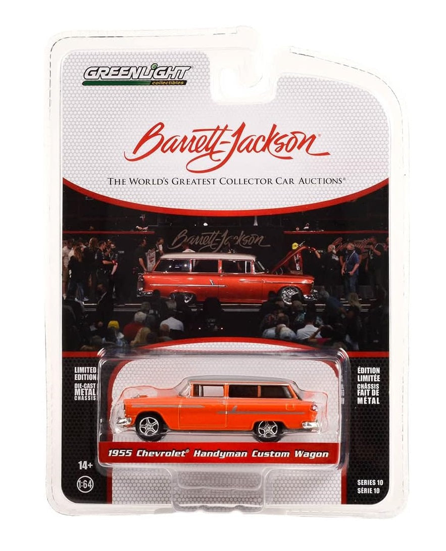 Greenlight - 1955 Chevrolet Handyman Custom Wagon Orange (Lot #1285) - Series Barrett Jackson - Scala 1/64