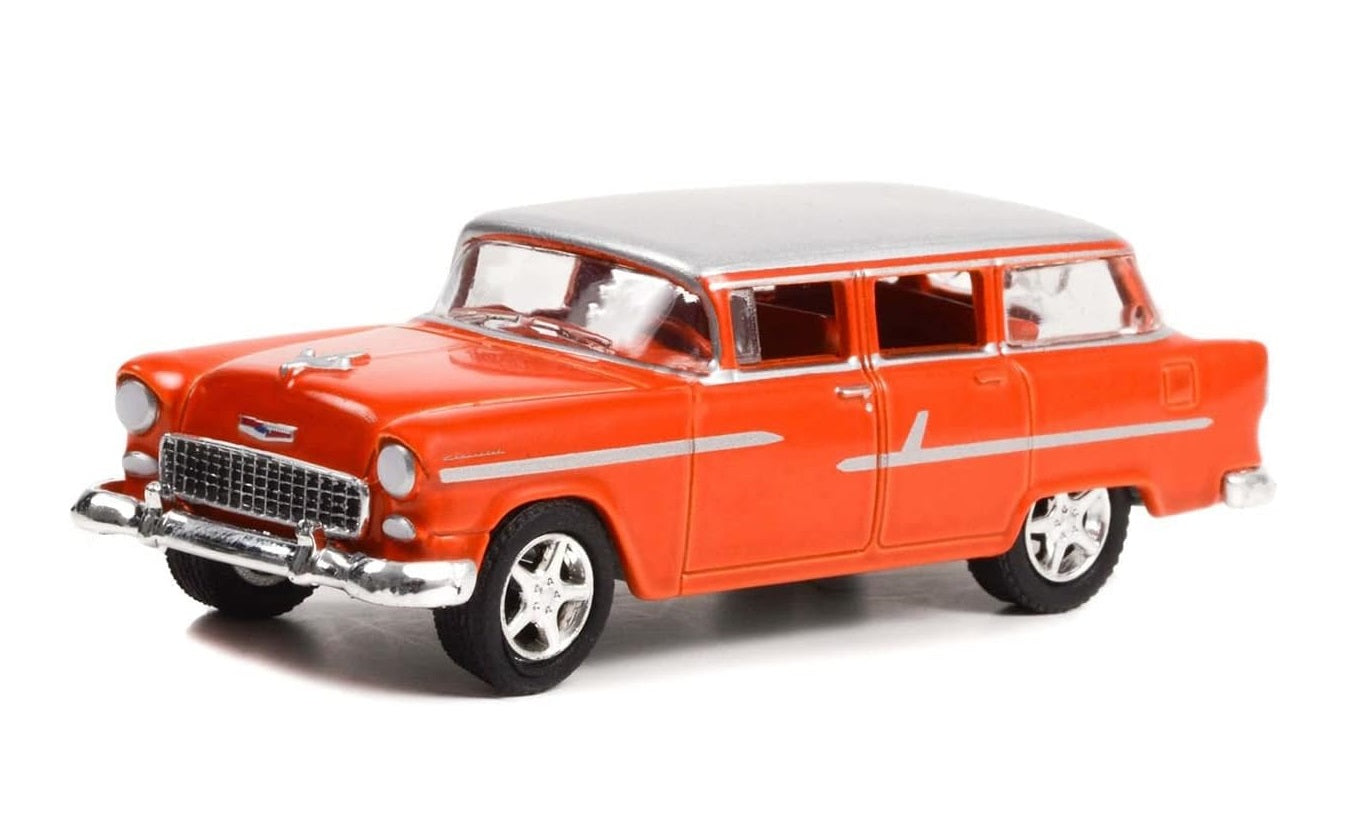 Greenlight - 1955 Chevrolet Handyman Custom Wagon Orange (Lot #1285) - Series Barrett Jackson - Scala 1/64