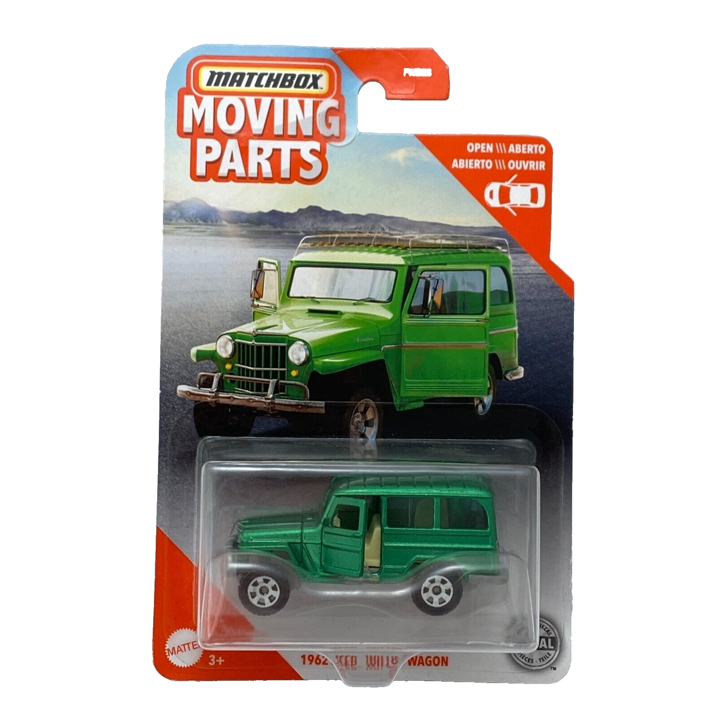 Matchbox - 1962 Jeep Willys Wagon Green - Matchbox Moving Parts - Scale Approximately 1/64