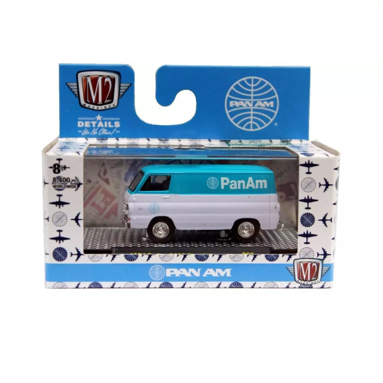 M2 Machines Dodge A100 Panel Van PAN AM 1964 - Scale 1/64