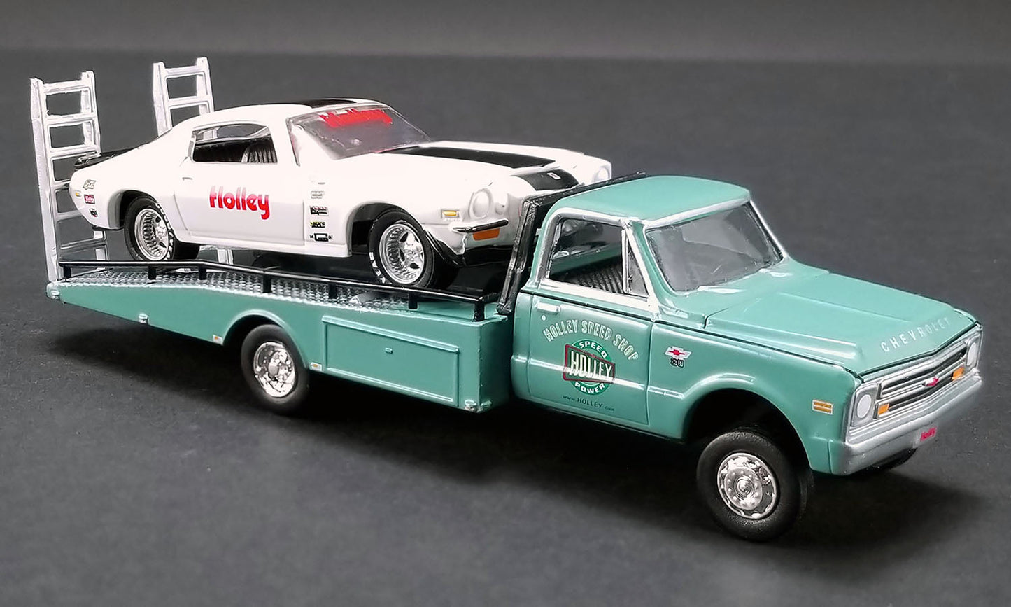 Acme Diecast Chevrolet 1967 Ramp Truck with 1971 Chevrolet Camaro - Scala 1/64