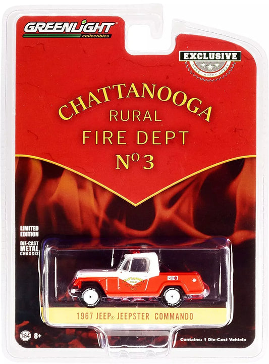 Greenlight - Jeep Jeepster Commando 1967 Chattanooga Rural Fire Dept - Greenlight - Scala 1/64