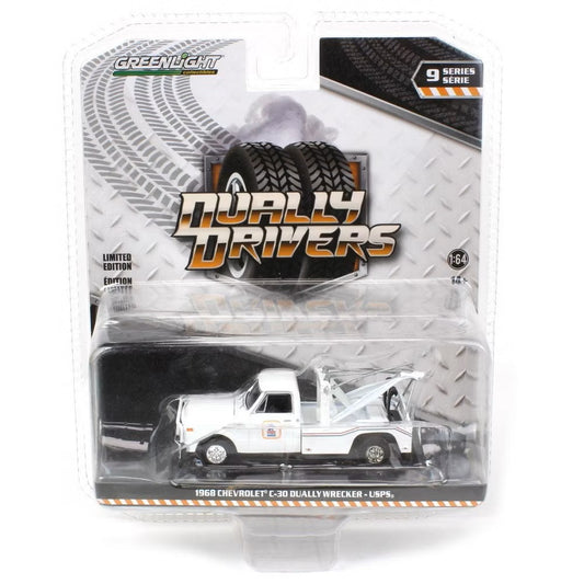 Greenlight - 1968 Chevrolet C-30 Dually Wrecker USPS United States Postal Service - Dually Drivers Series - Scala 1/64