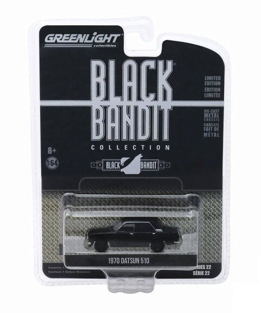 Greenlight - 1970 Datsun 510 Black Bandit Collection - Scale 1/64