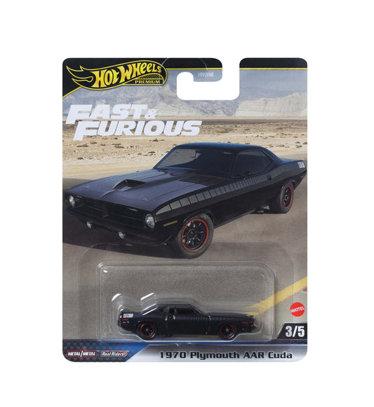 Hot Wheels Premium - 1970 Plymouth AAR Cuda Fast &amp; Furious - 1/64 Scale