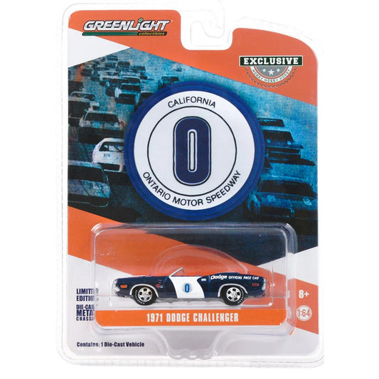 Greenlight - 1971 Dodge Challenger Convertible Ontario Motor Speedway Official Pace Car - Scala 1/64