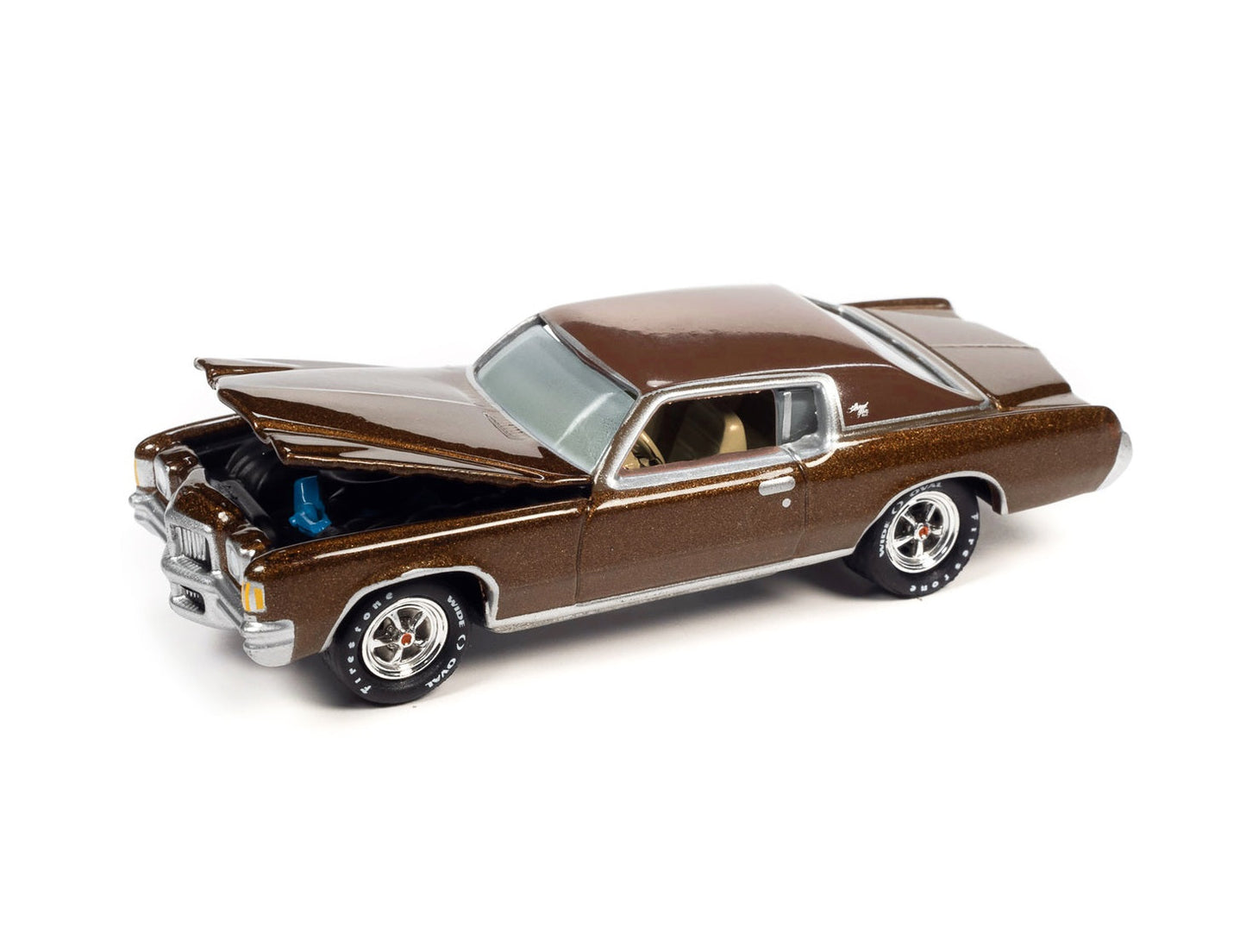 Johnny Lightning - 1971 Pontiac Grand Prix Bronzini Gold Metallic "Classic Gold Collection" - Scale 1/64