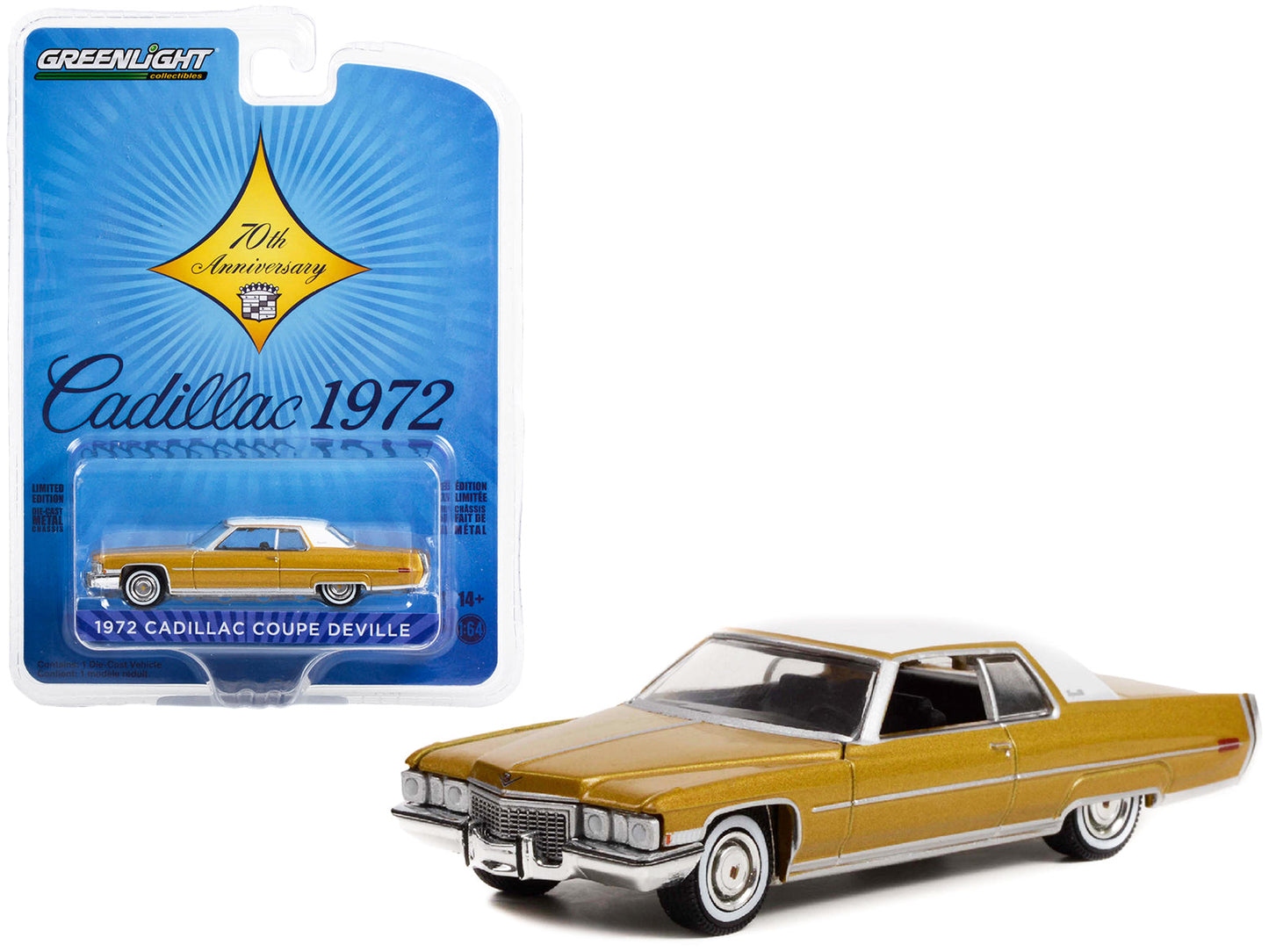 Greenlight - 1972 Cadillac Coupe deVille (Cadillac 70th Anniversary) - Scala 1/64