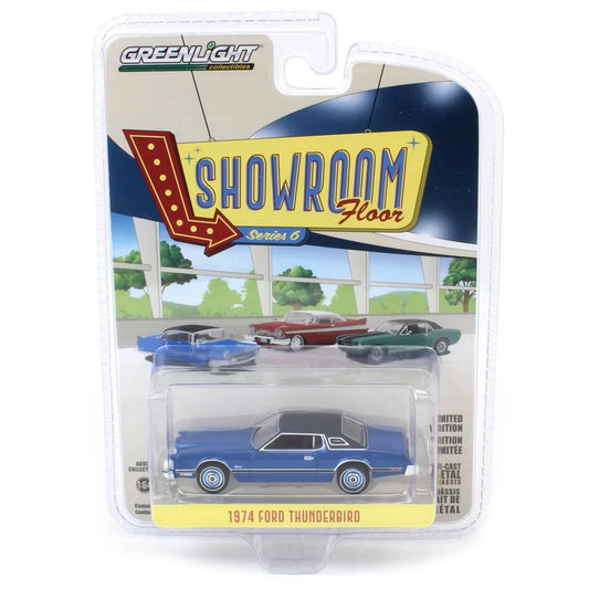 Greenlight - 1974 Ford Thunderbird Blue Starfire Showroom Floor Series - 1/64 Scale