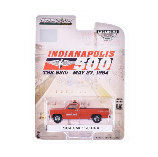 Greenlight - 1984 GMC Sierra Pickup Truck "68th Annual Indianapolis 500 Mile Race Emergency Vehicle" Red - Hobby Exclusive - Scale 1/64