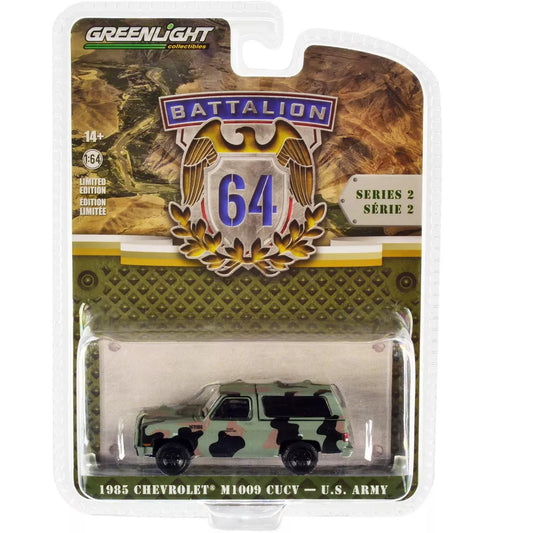 Greenlight - 1985 Chevrolet M1009 CUCV US Army - Series Battalion 64 - Scala 1/64