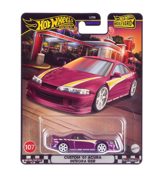 Hot Wheels Premium - 2001 Acura Integra GSR Custom Purple Metallic Boulevard Series - Scala 1/64