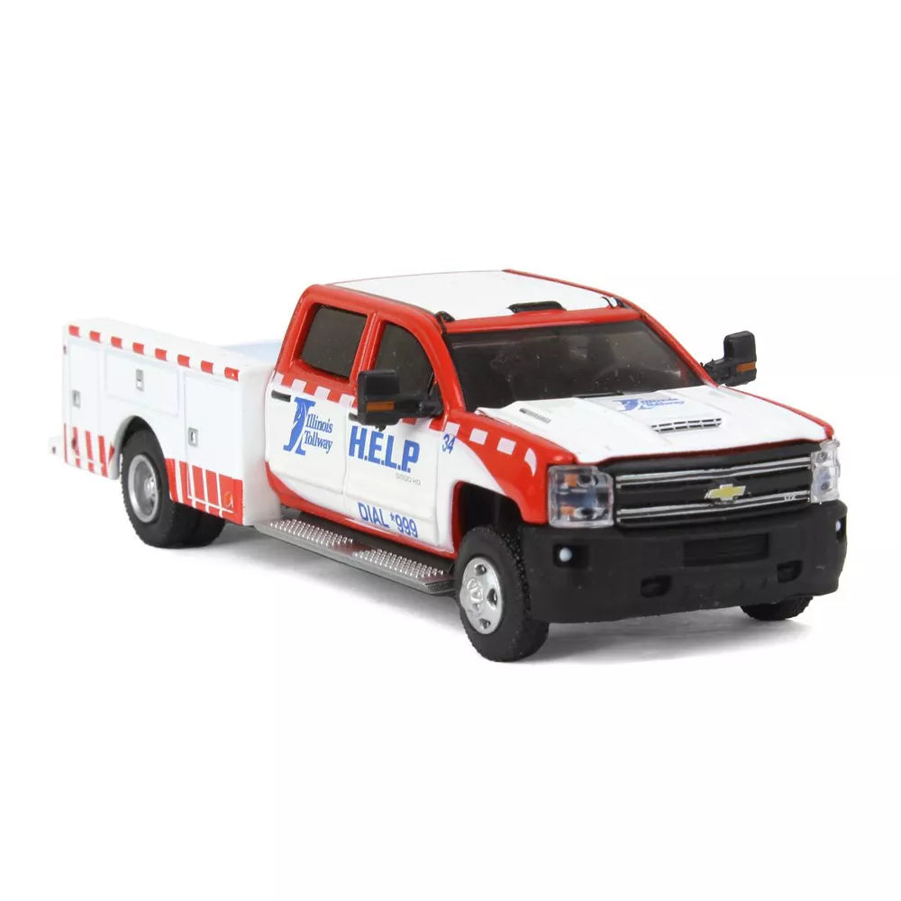 Greenlight - 2018 Chevrolet Silverado 3500 Service Bed Illinois Tollway - Dually Drivers Series - Scala 1/64