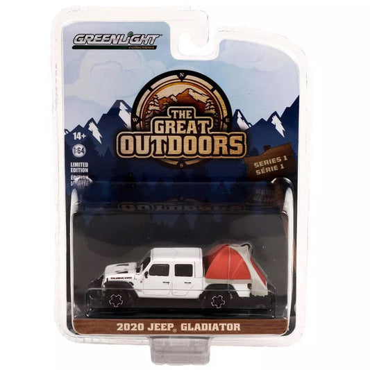 Greenlight - 2020 Jeep Gladiator with Modern Truck Bed Tent - Series The Great Outdoors - Greenlight - Scala 1/64