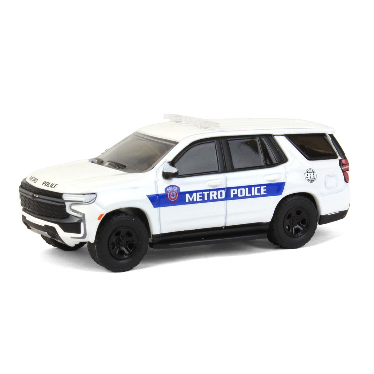 Greenlight - 2021 Chevrolet Tahoe Police Pursuit Vehicle (PPV) White "Houston Texas Metro Police" - Greenlight Series Hot Pursuit - Scala 1/64