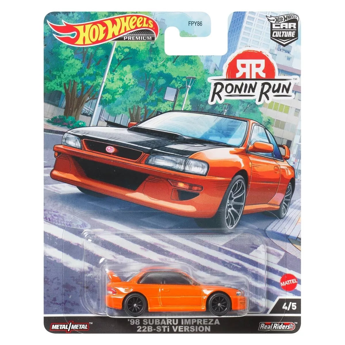 Hot Wheels Premium - 1998 Subaru Impreza 22B STi Ronin Run  - Series Car Culture - Scala 1/64