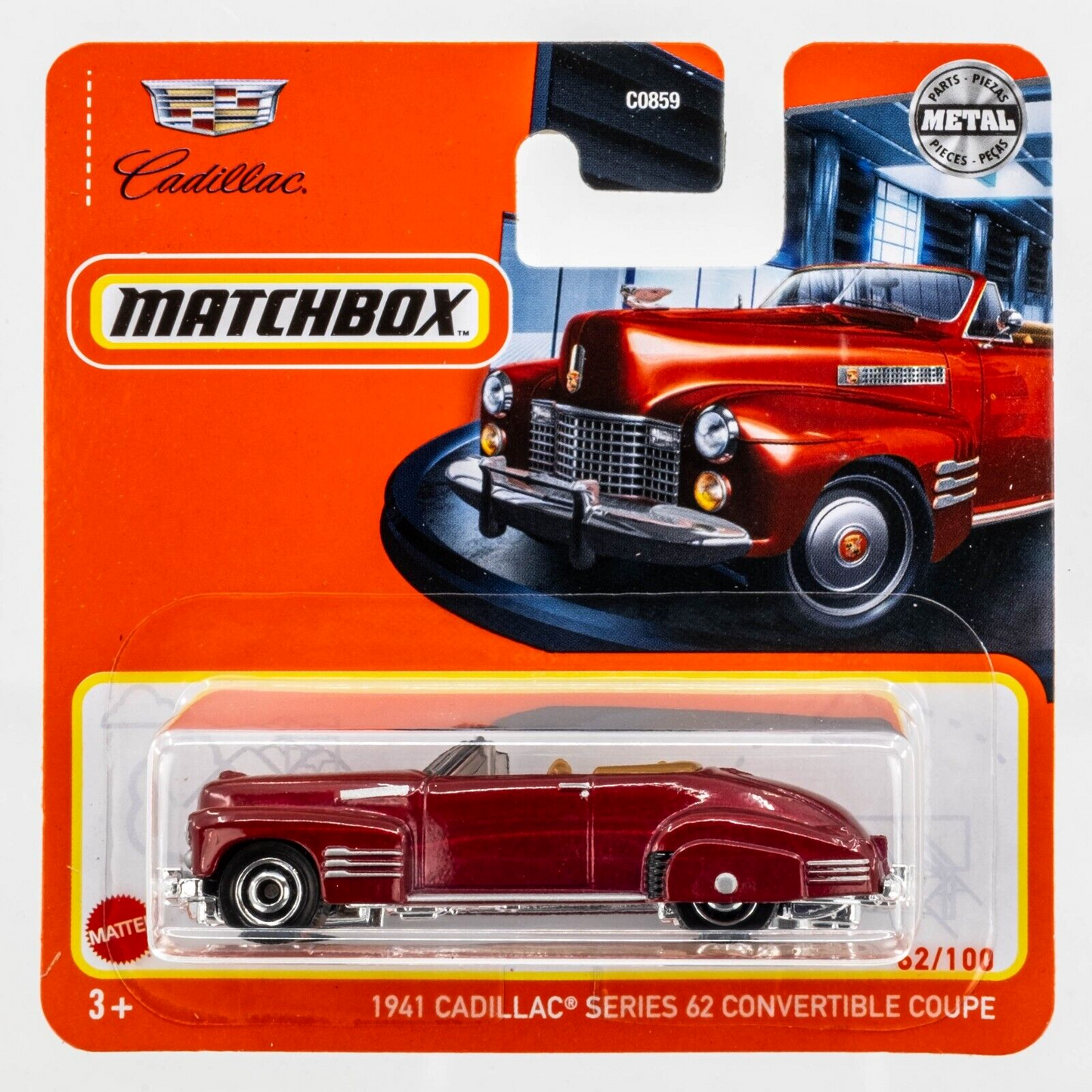 Matchbox - Cadillac Series 62 1941 Convertble Coupe Red - Matchbox - Scala 1/64 Circa