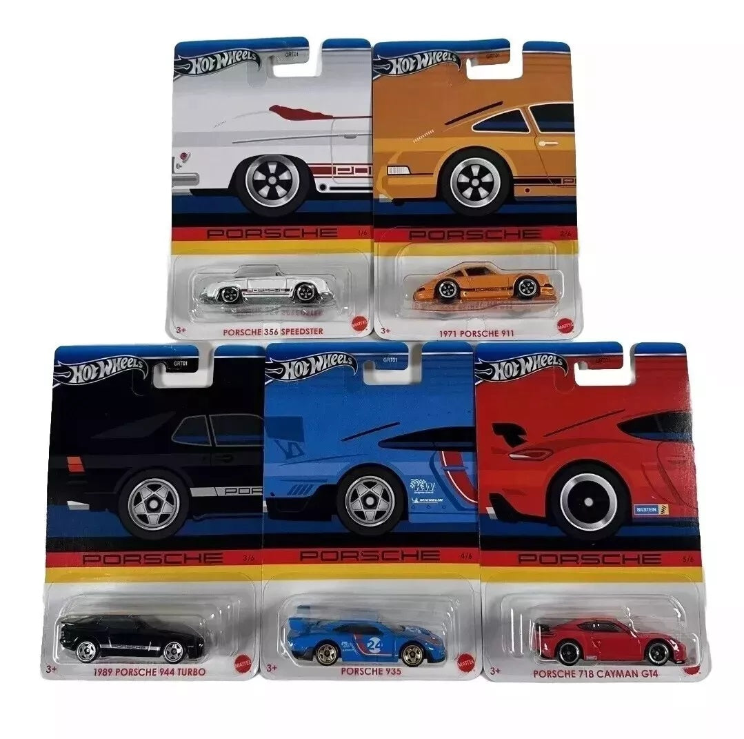 Hot Wheels - 2024 Set completo di 5 modelli Porsche - Scala 1/64