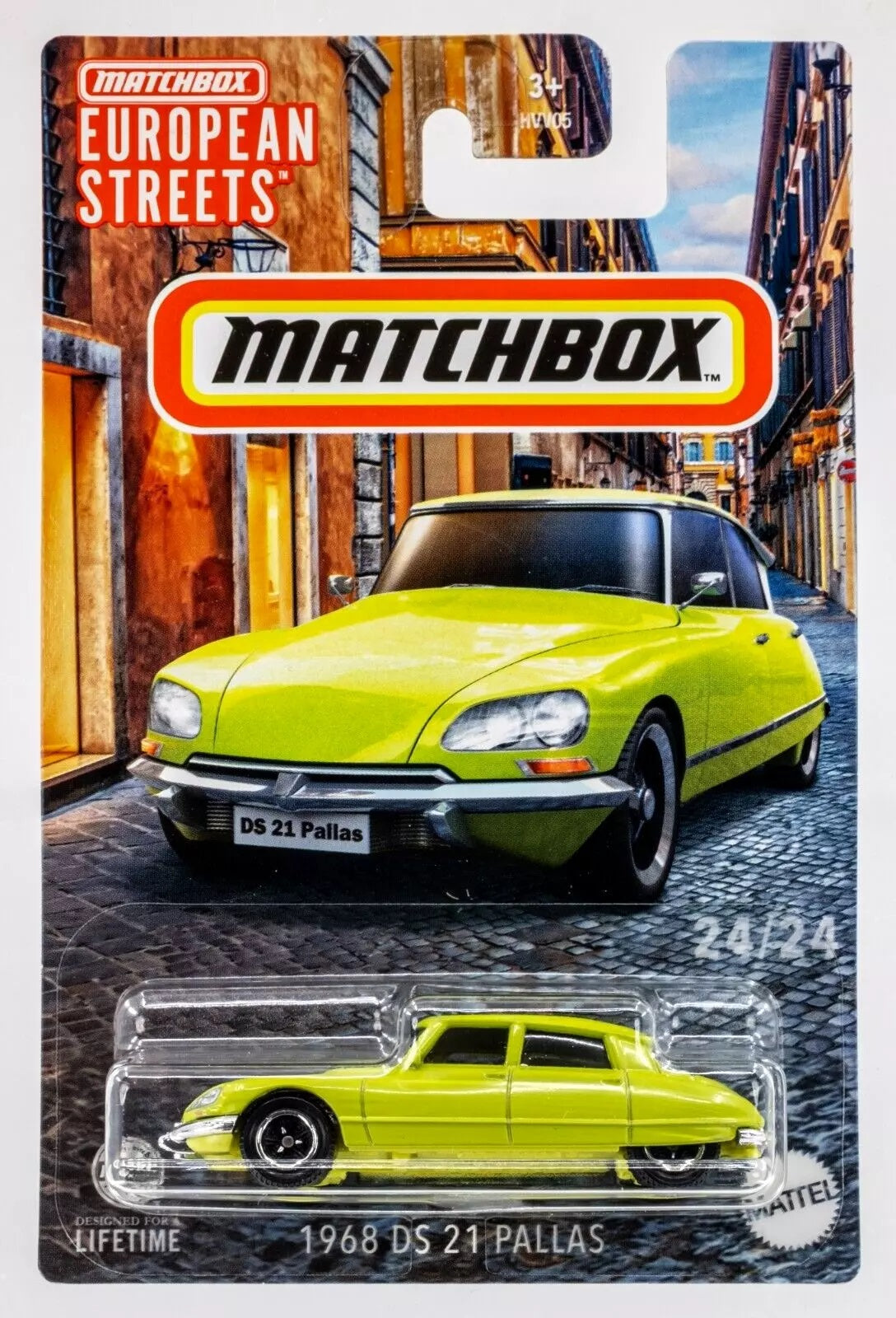 Matchbox - 1968 Citroen DS 21 Pallas Acid Green Series European Streets 24/24 - Scala 1/64 Circa