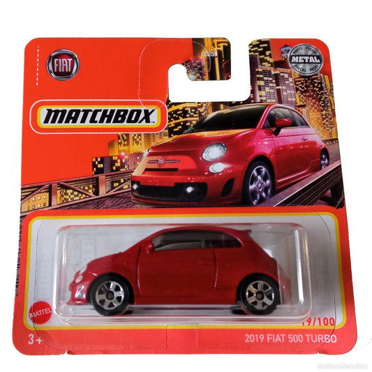 Matchbox - Fiat 500 Turbo Red #19 - Matchbox - Scala 1/64 Circa