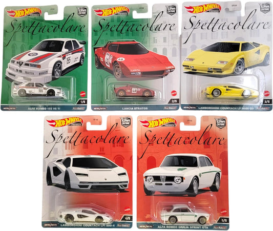 Hot Wheels Premium - Set 5 Modellini Hot Wheels Series Spettacolare - Scala 1/64