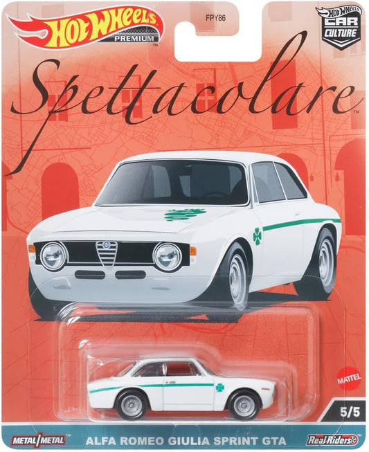 Hot Wheels Premium - Alfa Romeo Giulia Sprint GTA Bianca Series Spettacolare - Scala 1/64