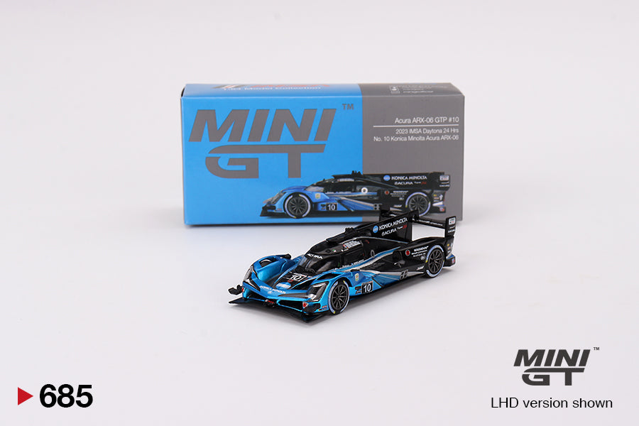 Mini GT - Acura ARX-06 GTP #10 No. 10 Konica Minolta Acura ARX-06 2023 IMSA Daytona 24 Hrs - Scale 1/64 MGT00685