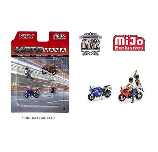 American Diorama - Moto Mania Metal Figures Set MiJo Exclusives - Scale 1/64 AD-76486MJ