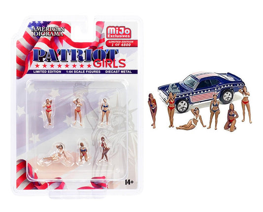 American Diorama - Patriot Girls Metal Figures Set MiJo Exclusives - Scale 1/64 AD-76498MJ