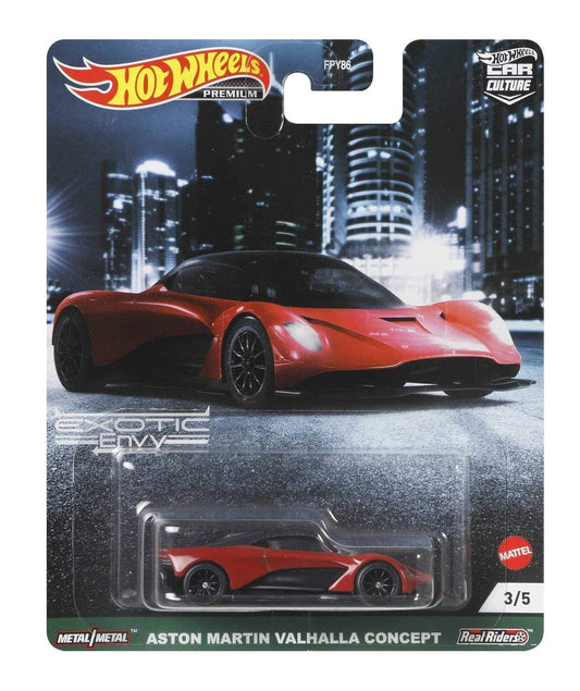 Hot Wheels Premium - Aston Martin Valhalla Concept Red - Car Culture - Scala 1/64