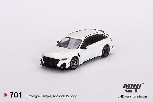 Mini GT - Audi ABT RS6-R Glacier White Metallic - Scala 1/64 MGT00701