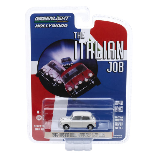 Greenlight - 1967 Austin Mini Cooper S 1275 MKI White The italian Job - Scala 1/64