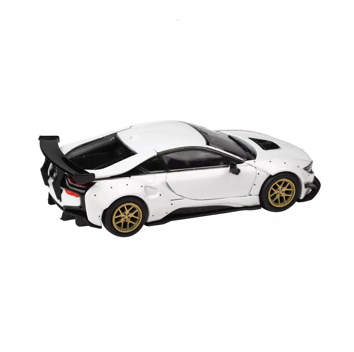 Para64 - BMW i8 Liberty Walk White with Gold Wheels - Scale 1/64