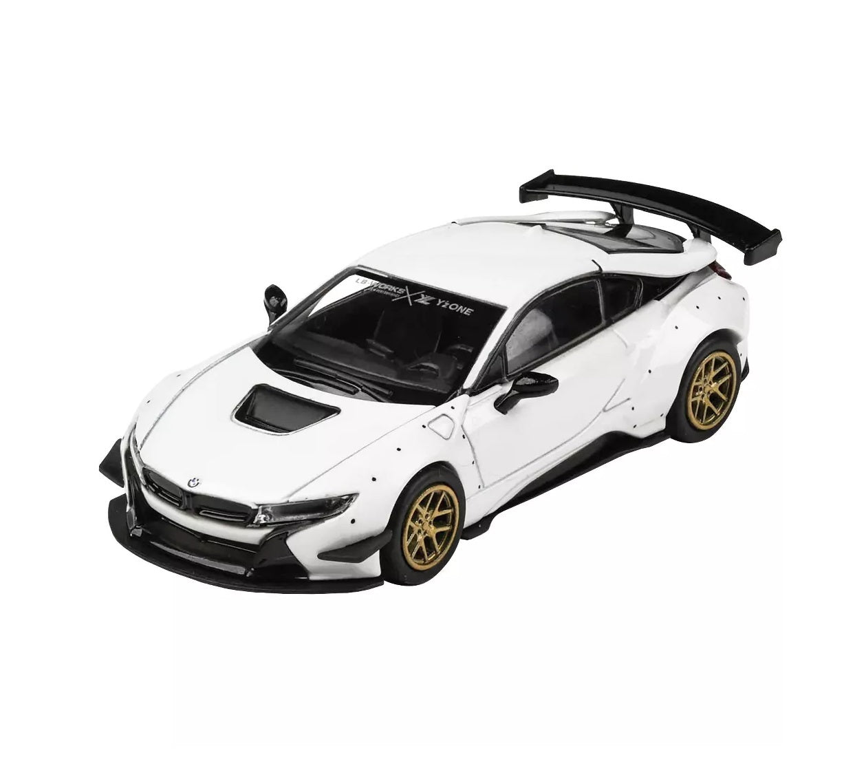 Para64 - BMW i8 Liberty Walk White with Gold Wheels - Scala 1/64