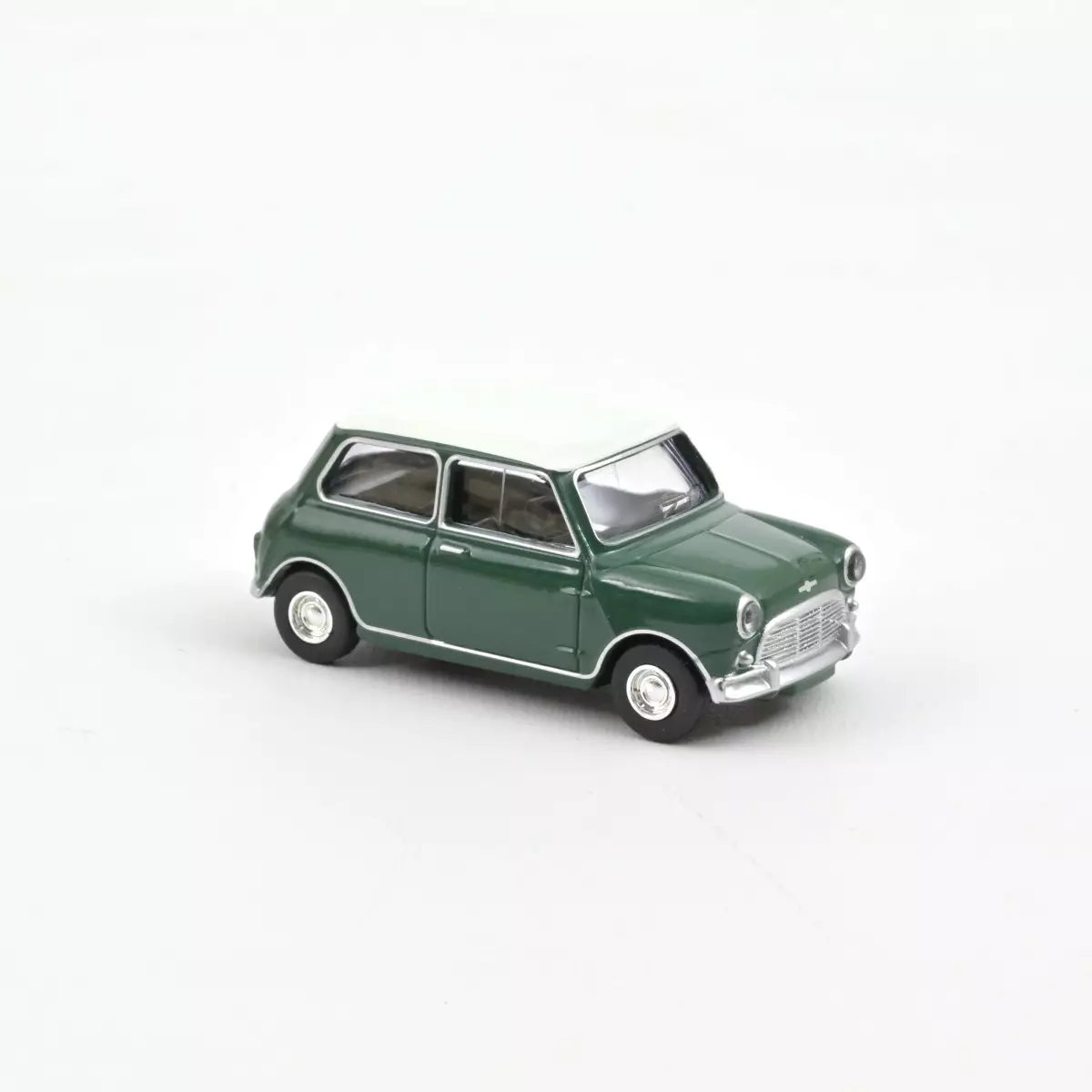 Norev - Mini Cooper S 1964 Almond Green and White Roof - Scale 1/64 Approx